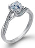 White Gold Engagement Ring. Featuring A Signature Created Lab Grown Center Diamond And Earth Mined Accent Diamonds.