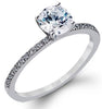 White Gold Engagement Ring. Featuring A Signature Created Lab Grown Center Diamond And Earth Mined Accent Diamonds.