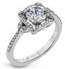 White Gold Engagement Ring. Featuring A Signature Created Lab Grown Center Diamond And Earth Mined Accent Diamonds.