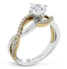 White Gold Engagement Ring. Featuring A Signature Created Lab Grown Center Diamond And Earth Mined Accent Diamonds.