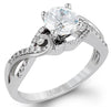 White Gold Engagement Ring. Featuring A Signature Created Lab Grown Center Diamond And Earth Mined Accent Diamonds.