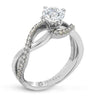 White Gold Engagement Ring. Featuring A Signature Created Lab Grown Center Diamond And Earth Mined Accent Diamonds.