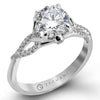 White Gold Engagement Ring. Featuring A Signature Created Lab Grown Center Diamond And Earth Mined Accent Diamonds.