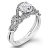 White Gold Engagement Ring. Featuring A Signature Created Lab Grown Center Diamond And Earth Mined Accent Diamonds.