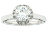 White Gold Engagement Ring. Featuring A Signature Created Lab Grown Center Diamond And Earth Mined Accent Diamonds.