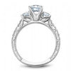 White Gold Engagement Ring. Featuring A Signature Created Lab Grown Center Diamond And Earth Mined Accent Diamonds.