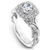 White Gold Engagement Ring. Featuring A Signature Created Lab Grown Center Diamond And Earth Mined Accent Diamonds.