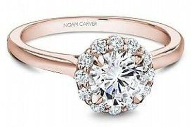 Rose Gold Engagement Ring. Featuring A Signature Created Lab Grown Center Diamond And Earth Mined Accent Diamonds.