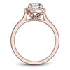 Rose Gold Engagement Ring. Featuring A Signature Created Lab Grown Center Diamond And Earth Mined Accent Diamonds.