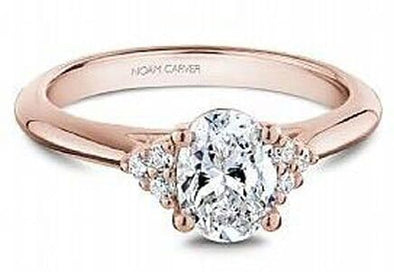 Rose Gold Engagement Ring. Featuring A Signature Created Lab Grown Center Diamond And Earth Mined Accent Diamonds.