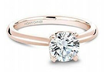 Rose Gold Engagement Ring. Featuring A Signature Created Lab Grown Center Diamond And Earth Mined Accent Diamonds.