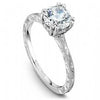 White Gold Engagement Ring. Featuring A Signature Created Lab Grown Center Diamond And Earth Mined Accent Diamonds.