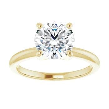 Yellow Gold Engagement Ring. Featuring A Signature Created Lab Grown Center Diamond.