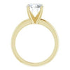 Yellow Gold Engagement Ring. Featuring A Signature Created Lab Grown Center Diamond.