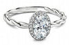 White Gold Engagement Ring. Featuring A Signature Created Lab Grown Center Diamond And Earth Mined Accent Diamonds.