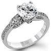 White Gold Engagement Ring. Featuring A Signature Created Lab Grown Center Diamond And Earth Mined Accent Diamonds.