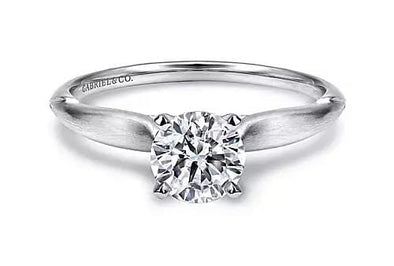 White Gold Solitaire Engagement Ring. Featuring A Signature Created Lab Grown Center Diamond.