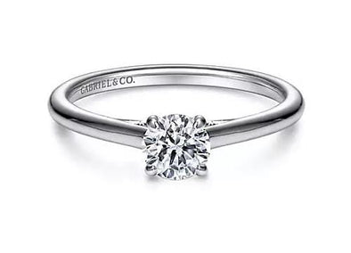 White Gold Solitaire Engagement Ring. Featuring A Signature Created Lab Grown Center Diamond.