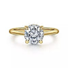 Yellow Gold Engagement Ring. Featuring A Signature Created Lab Grown Center Diamond And Earth Mined Accent Diamonds.