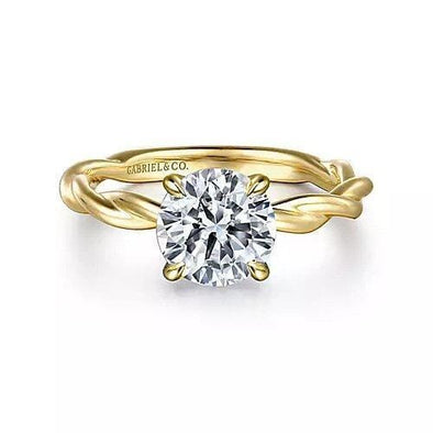 Yellow Gold Engagement Ring. Featuring A Signature Created Lab Grown Center Diamond.