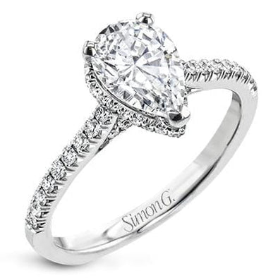 White Gold Engagement Ring. Featuring A Signature Created Lab Grown Center Diamond And Earth Mined Accent Diamonds.