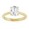 Yellow Gold Solitaire Engagement Ring. Featuring A Signature Created Lab Grown Center Diamond.