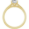 Yellow Gold Solitaire Engagement Ring. Featuring A Signature Created Lab Grown Center Diamond.