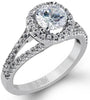 White Gold Engagement Ring. Featuring A Signature Created Lab Grown Center Diamond And Earth Mined Accent Diamonds