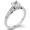 White Gold Engagement Ring. Featuring A Signature Created Lab Grown Center Diamond And Earth Mined Accent Diamonds