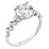 White Gold Lab-Grown Center Diamond With Earth Mined Accent Diamonds Engagement Ring.