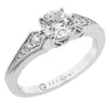 White Gold Engagement Ring. Featuring A Signature Created Lab Grown Center Diamond And Earth Mined Accent Diamonds.