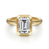 Yellow Gold Solitaire Engagement Ring. Featuring A Signature Created Lab Grown Center Diamond.