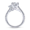 White Gold Engagement Ring. Featuring A Signature Created Lab Grown Center Diamond And Earth Mined Accent Diamonds.