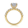 Yellow Gold Engagement Ring. Featuring A Signature Created Lab Grown Center Diamond And Earth Mined Accent Diamonds.