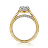 Yellow Gold Engagement Ring. Featuring A Signature Created Lab Grown Center Diamond And Earth Mined Accent Diamonds.